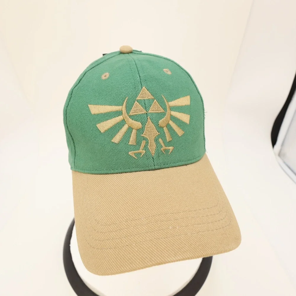 Nintendo Legend of Zelda Breath of the Wild Snapback Hat Green Tan CultureFly